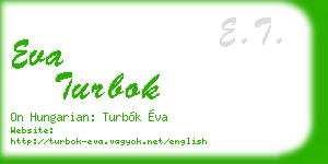eva turbok business card